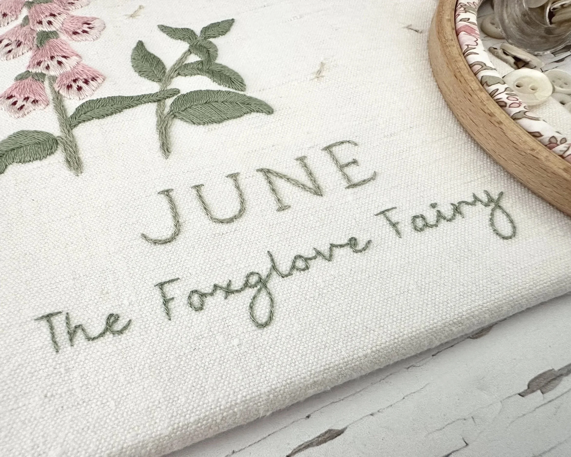 The Foxglove Fairy Embroidery Kit from What Florence Did Next