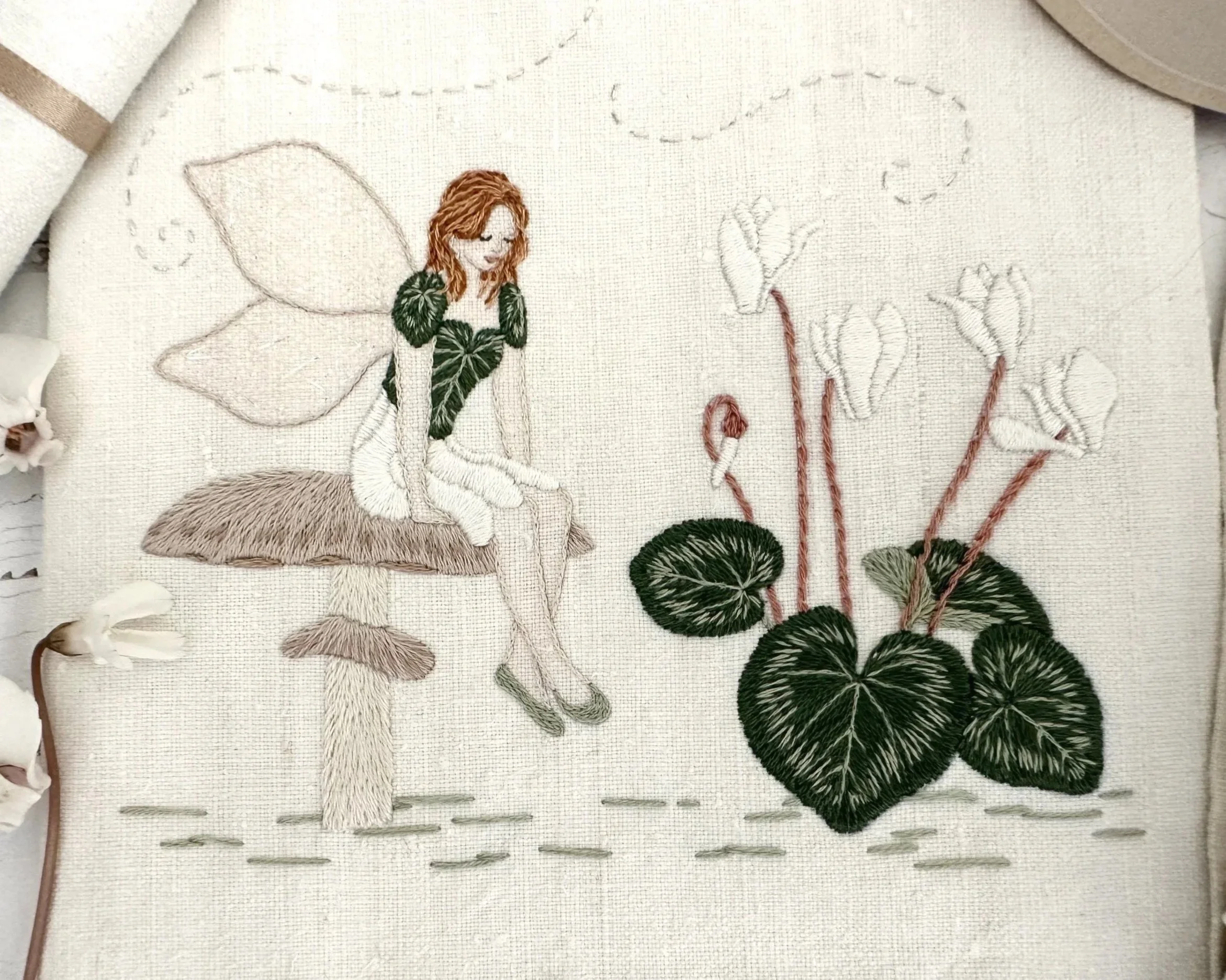 The Cyclamen Fairy Embroidery Kit from What Florence Did Next