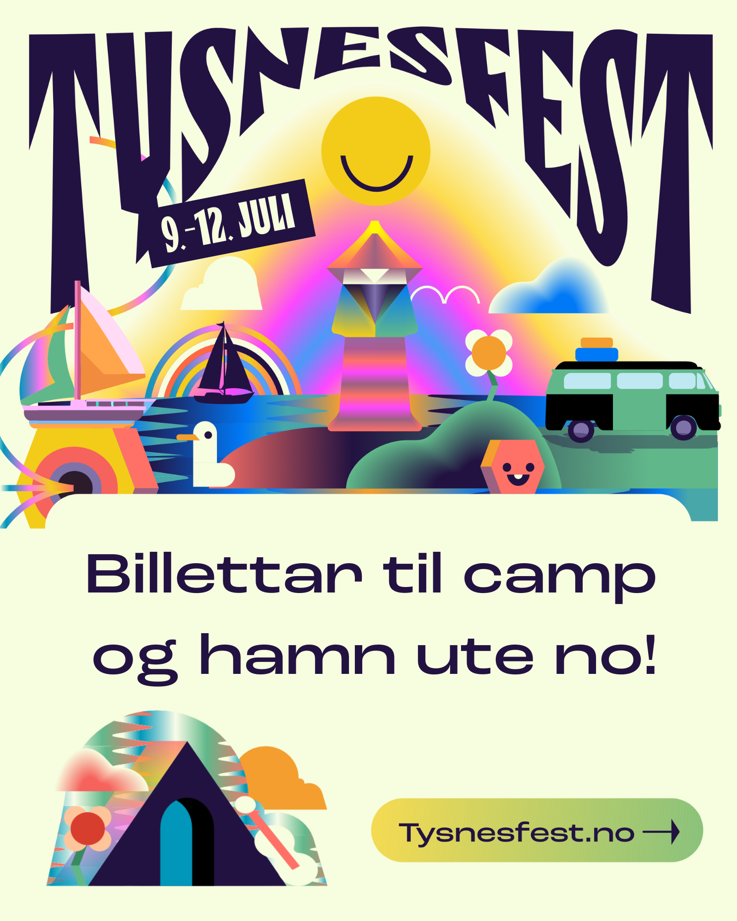 Camp- og hamnebillettar ligg ute for sal no!