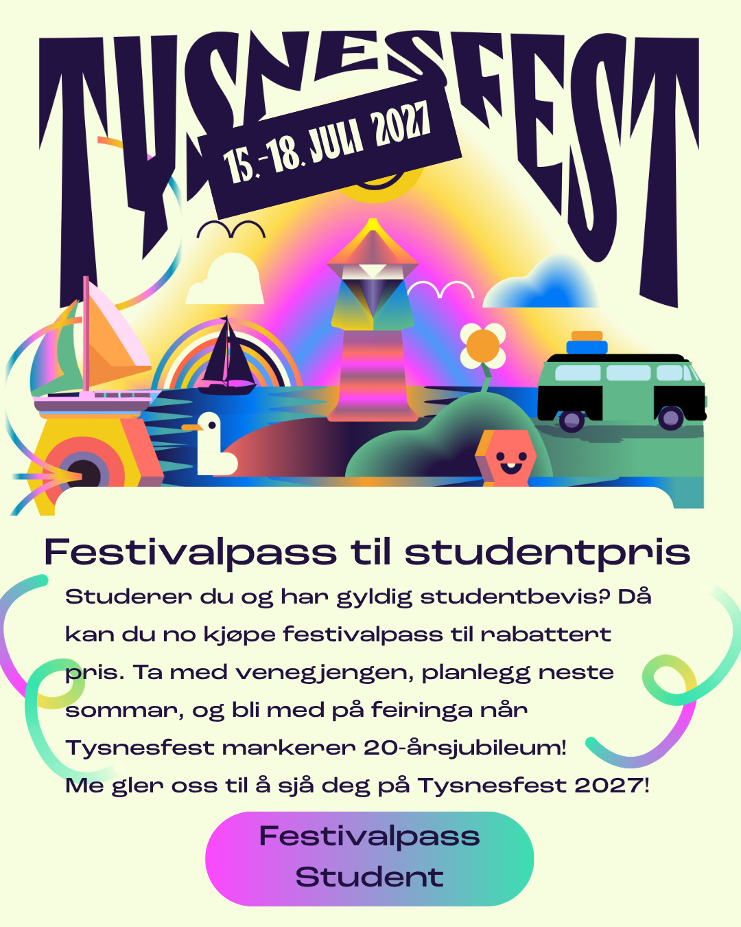 Festivalpass til studentpris