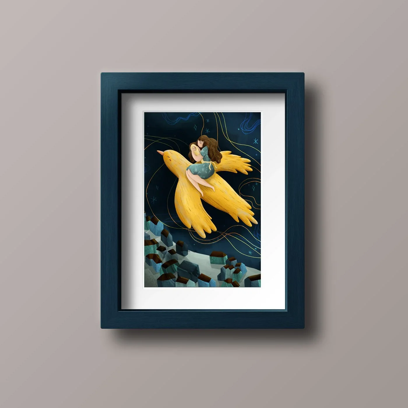 Mother Bird | A4 or A5 Art print | Varying colour options