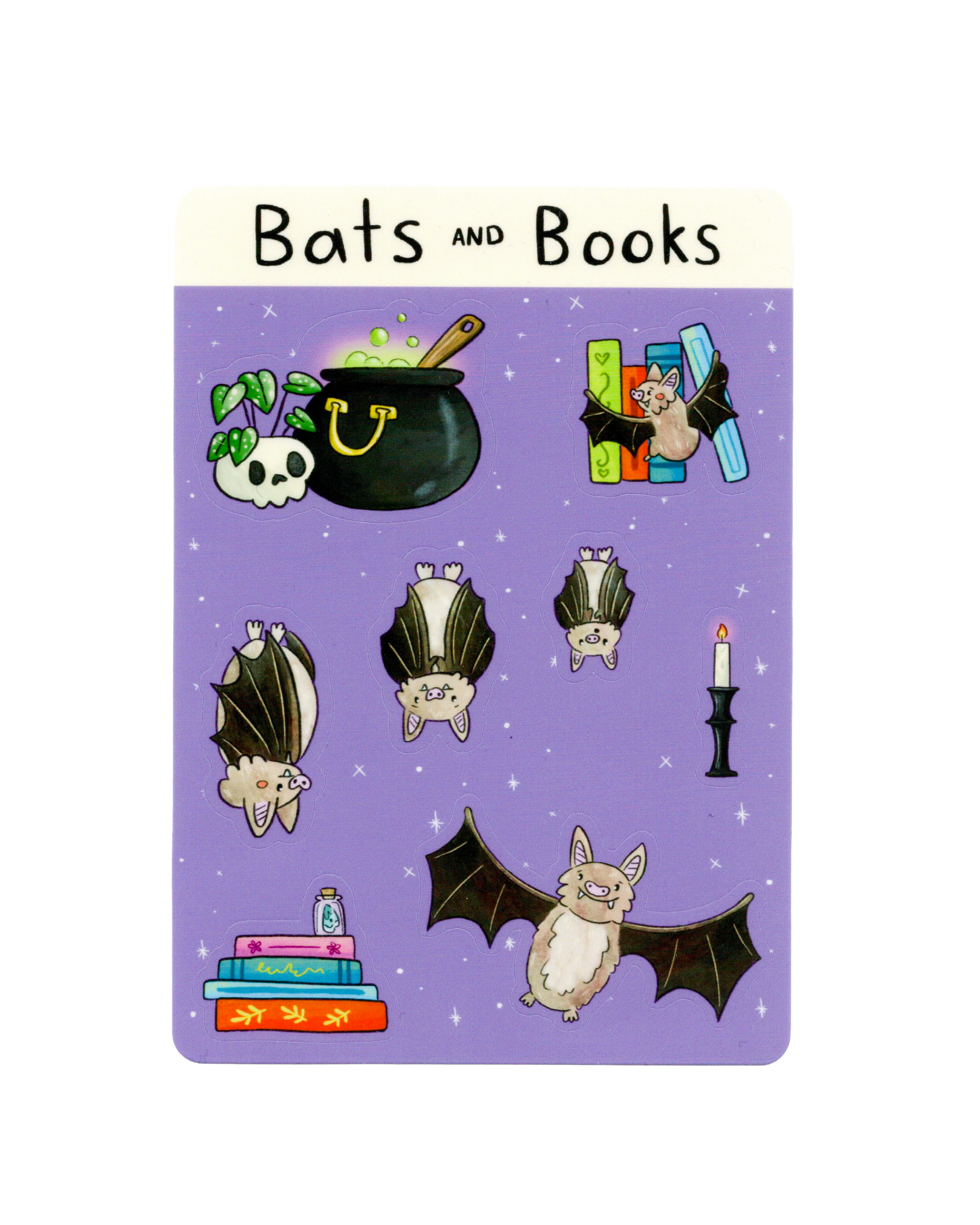 Bats and Books Sticker Sheet