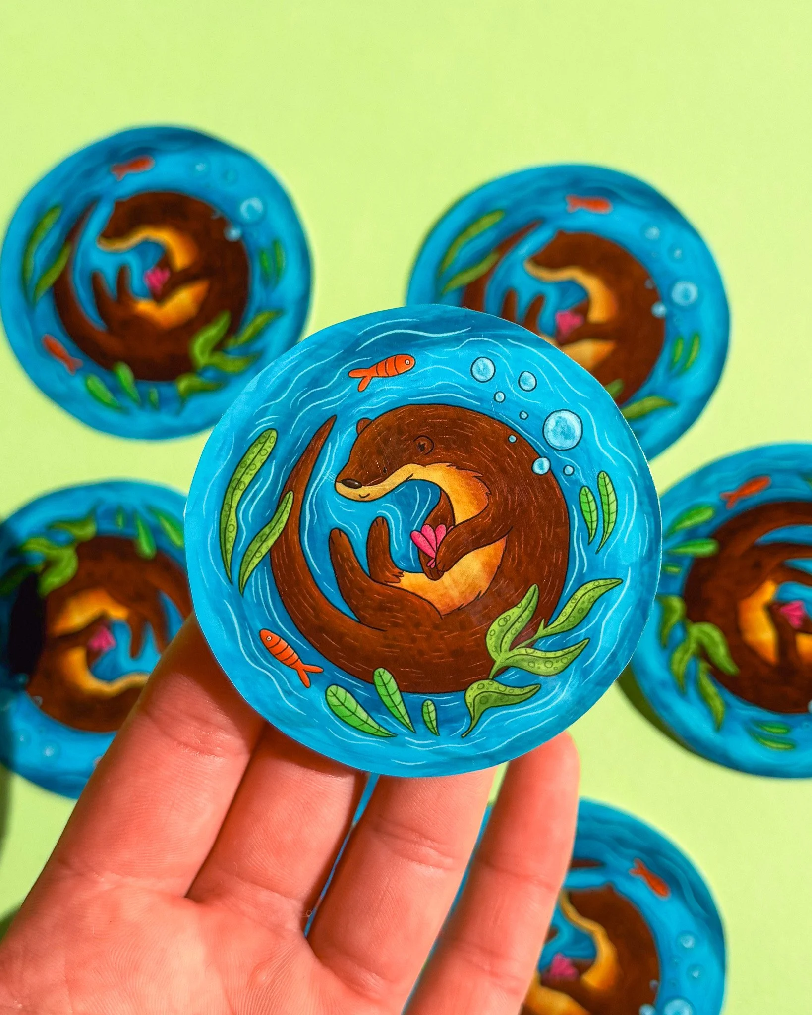 Otter Sticker Circle