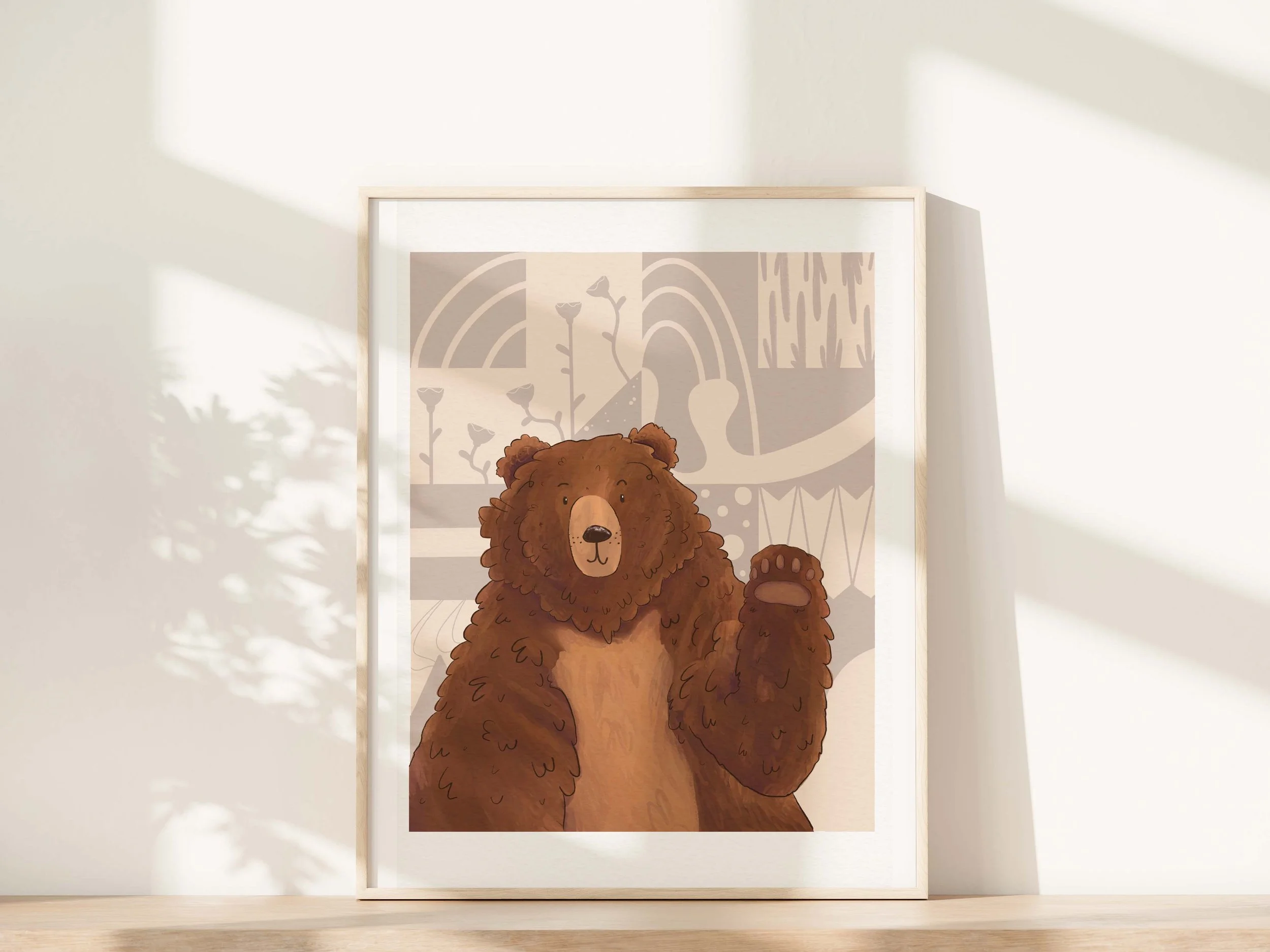 Nursery Bear, A4 Print
