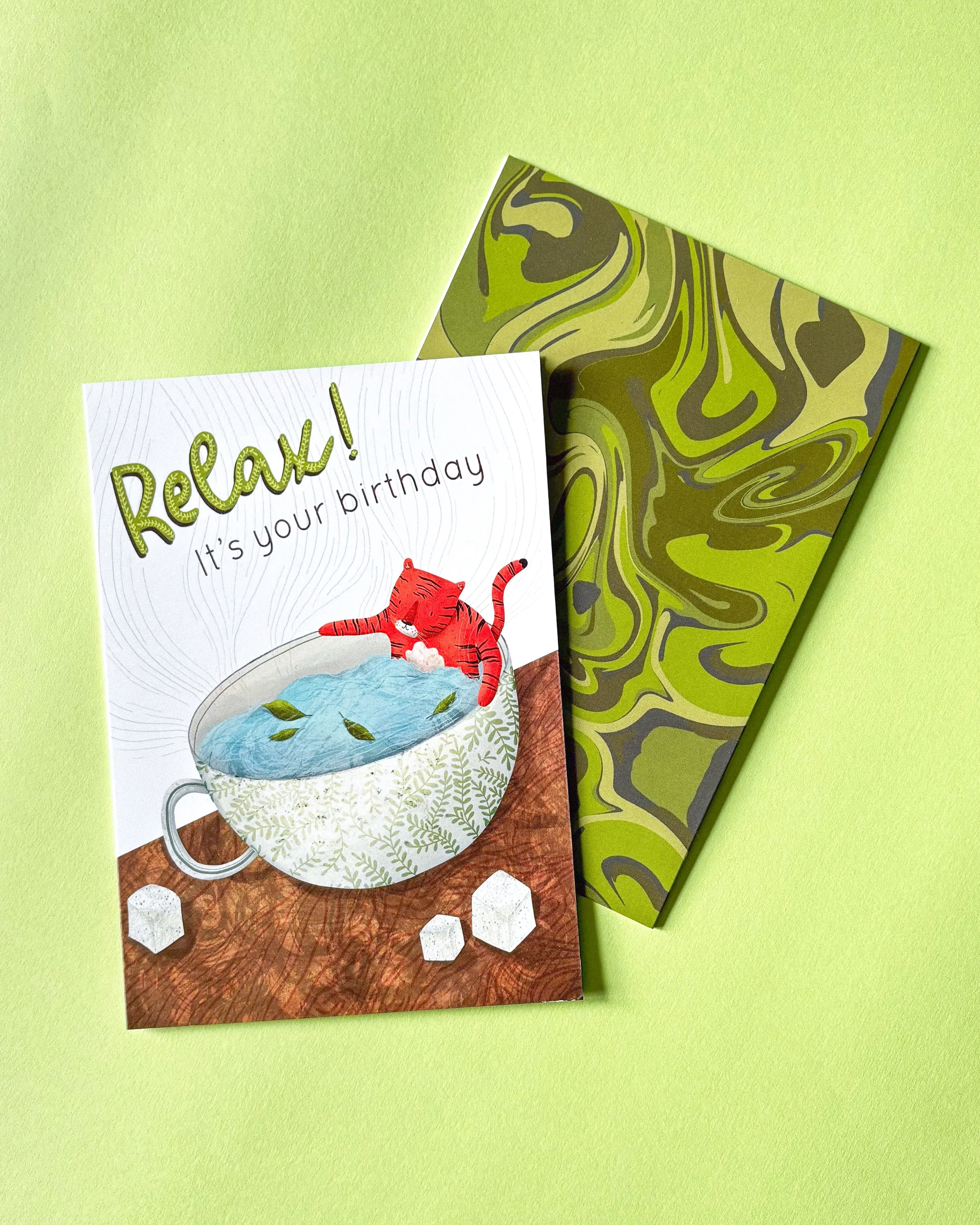 Teacup Tiger, Greetings card