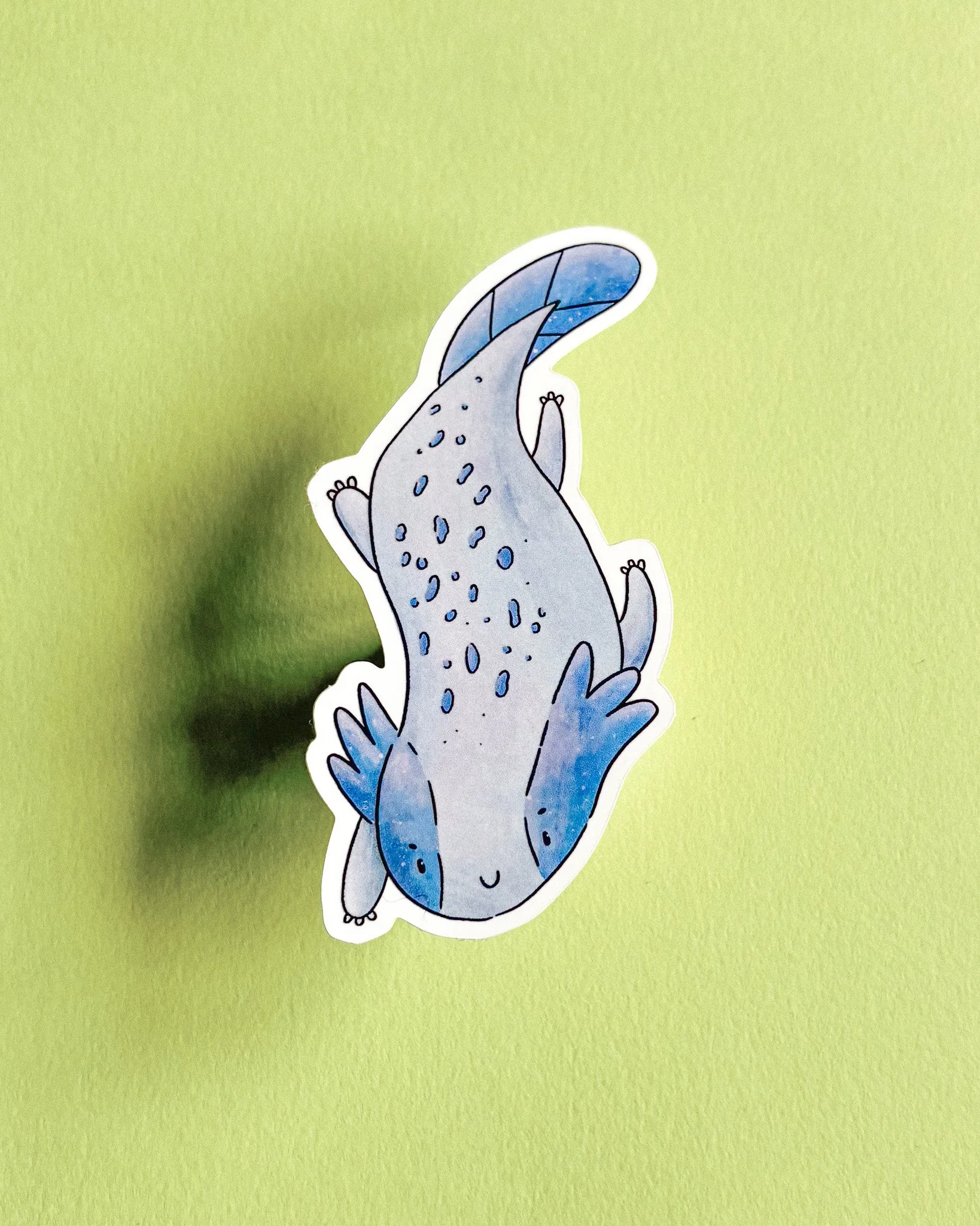 Blue Axolotl Sticker