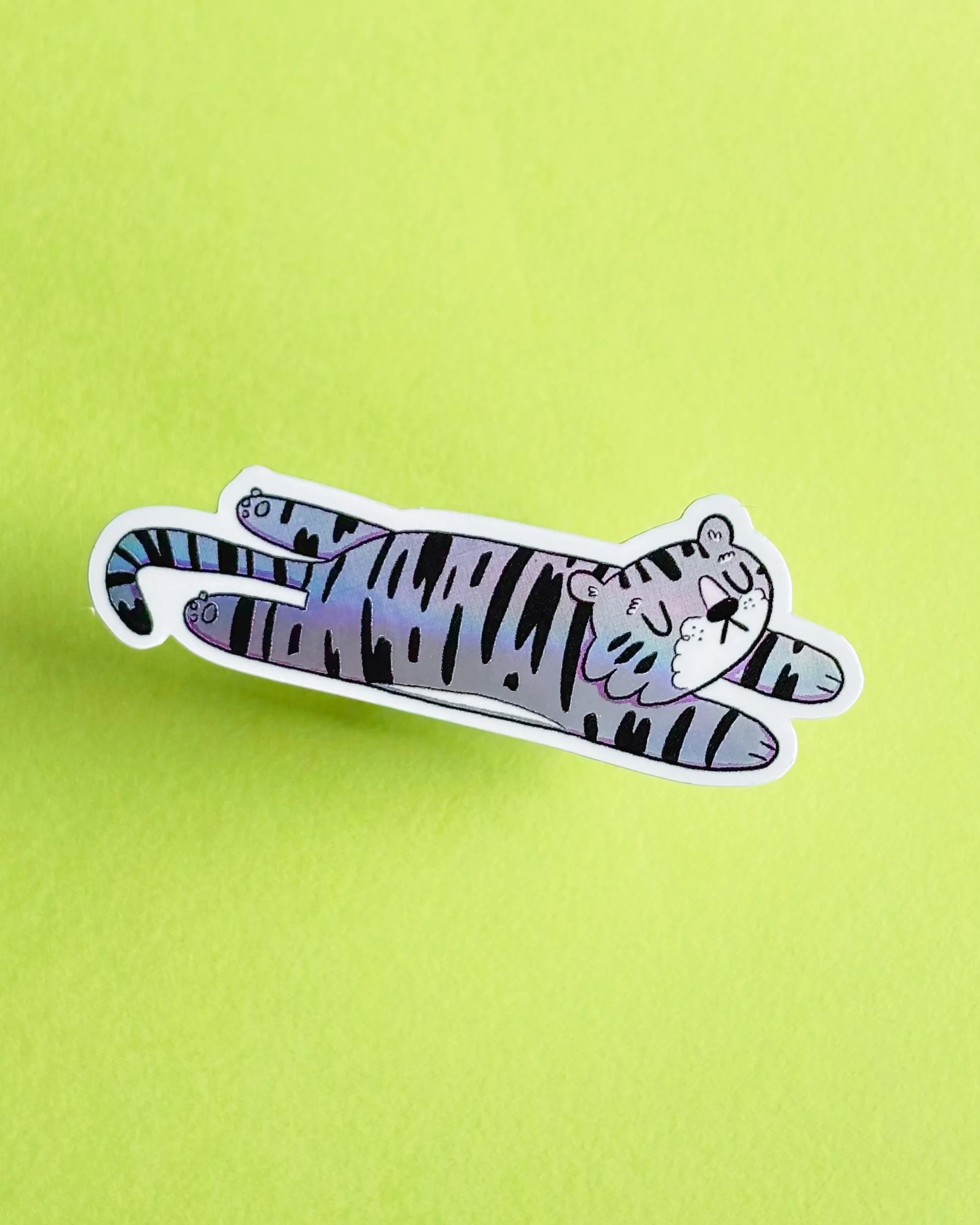 Sleepy Tiger, Holographic Sticker
