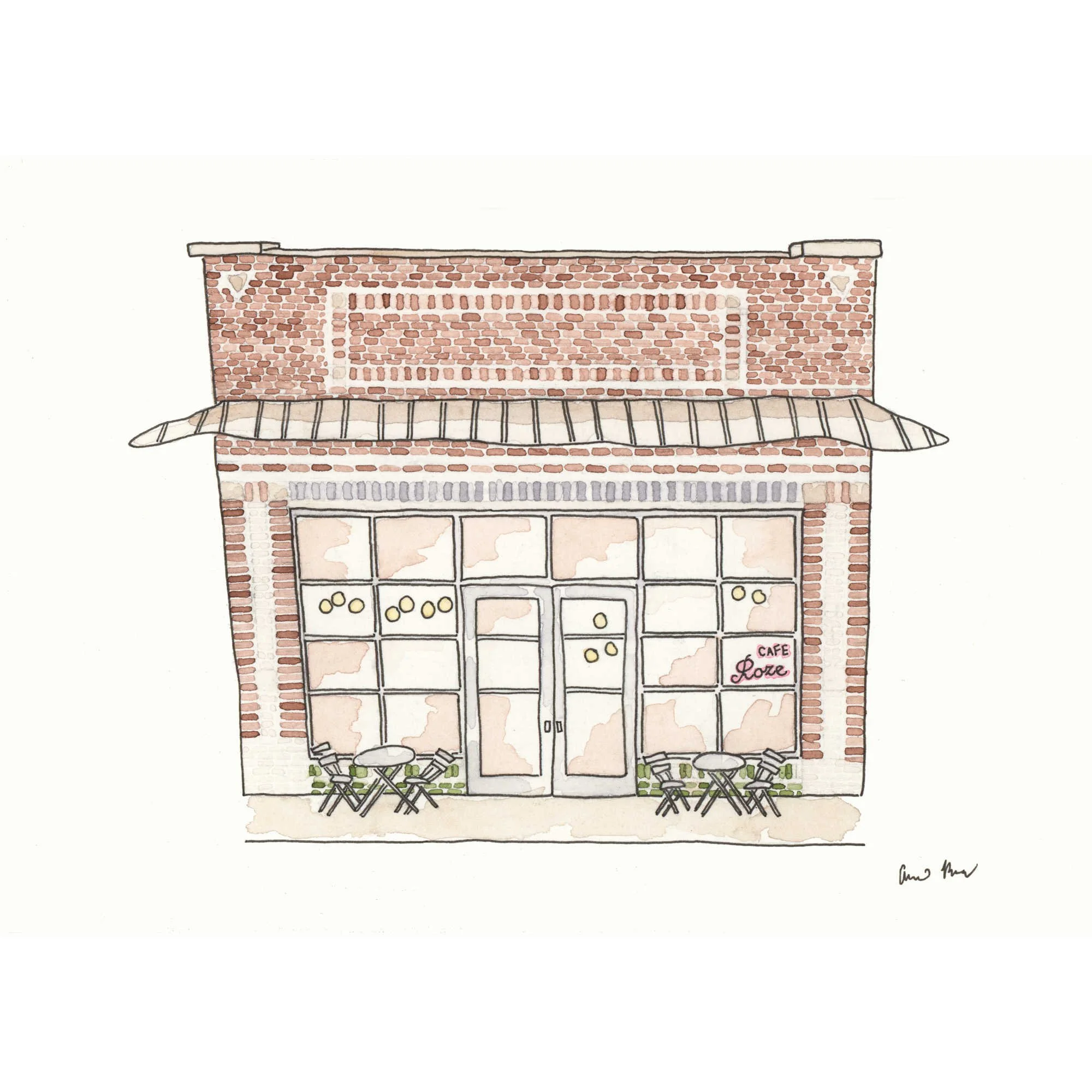 Cafe Roze Original Painting