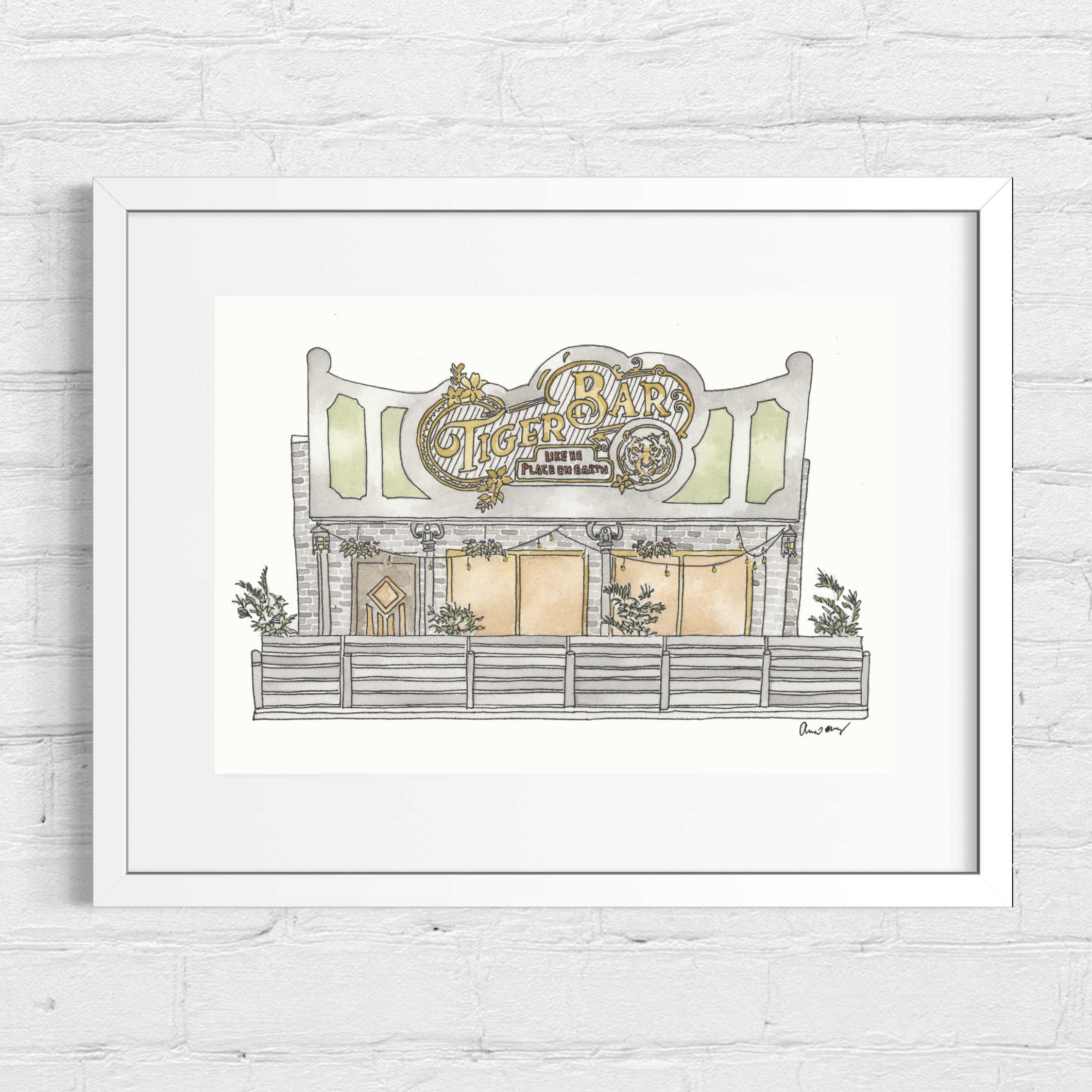 Tiger Bar I Matted 5x7 I $165 I Available at TN Craft Fair