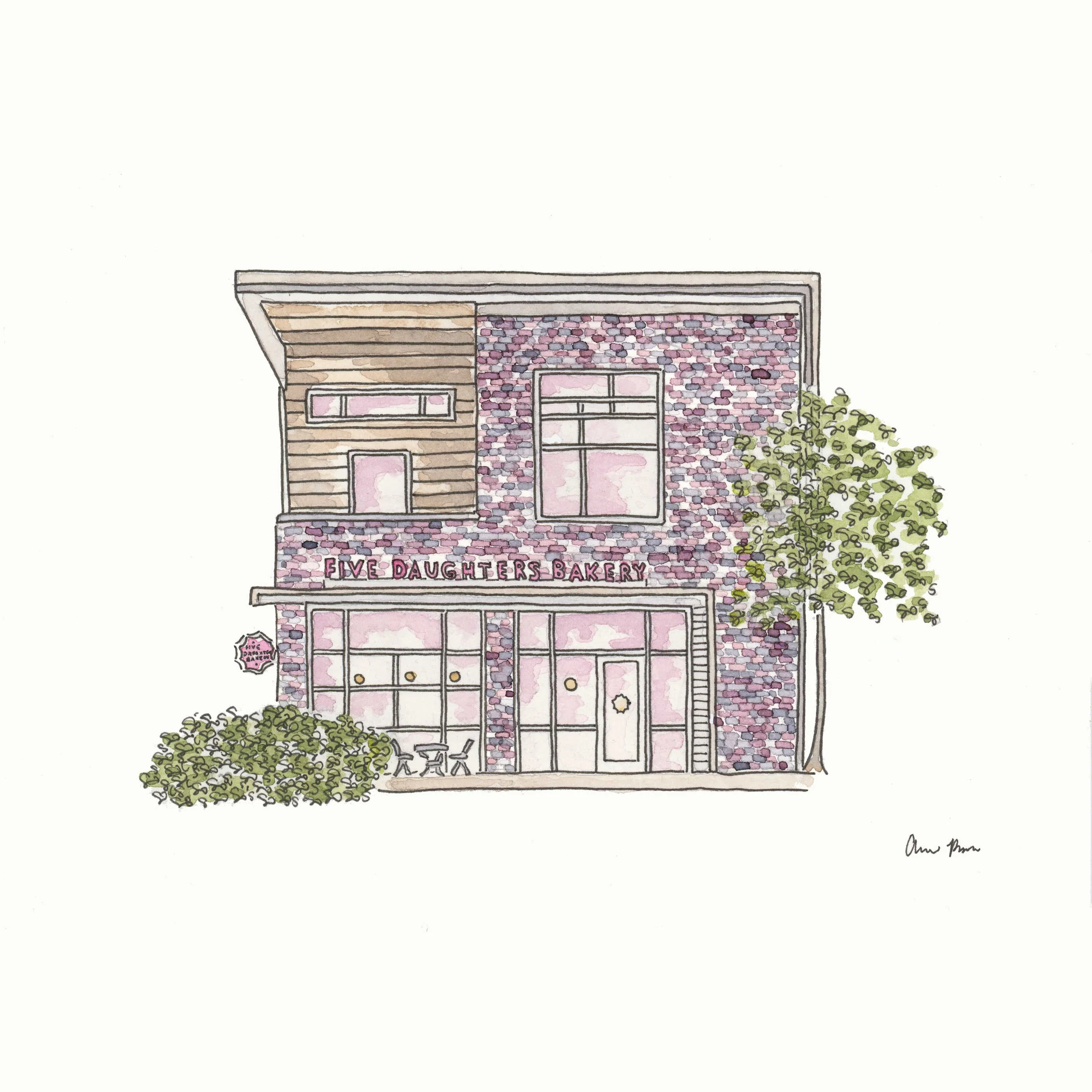 Five Daughters Bakery Original Painting