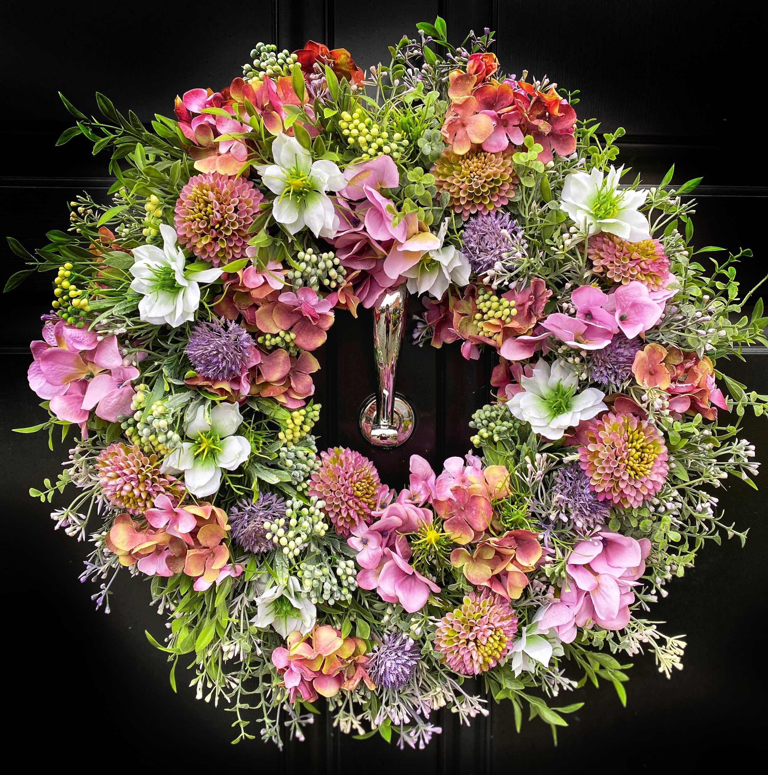 Spring into Summer Wreath on door