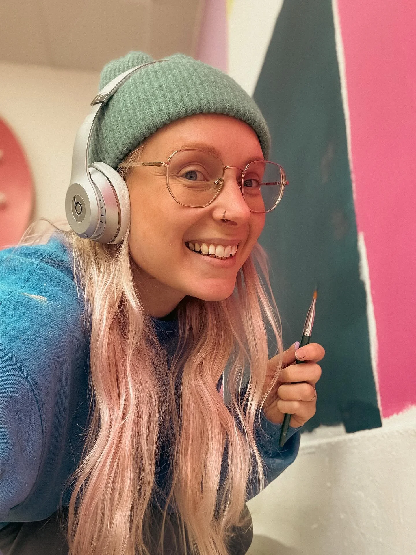 Lots of big painty endeavours happening at the moment, the sort of projects I used to DREAM of! 

I&rsquo;ve spent a lot of the last couple of weeks with paint on my face, warming up frozen fingers, eating Dunelm cafe soups and racking my brain with 