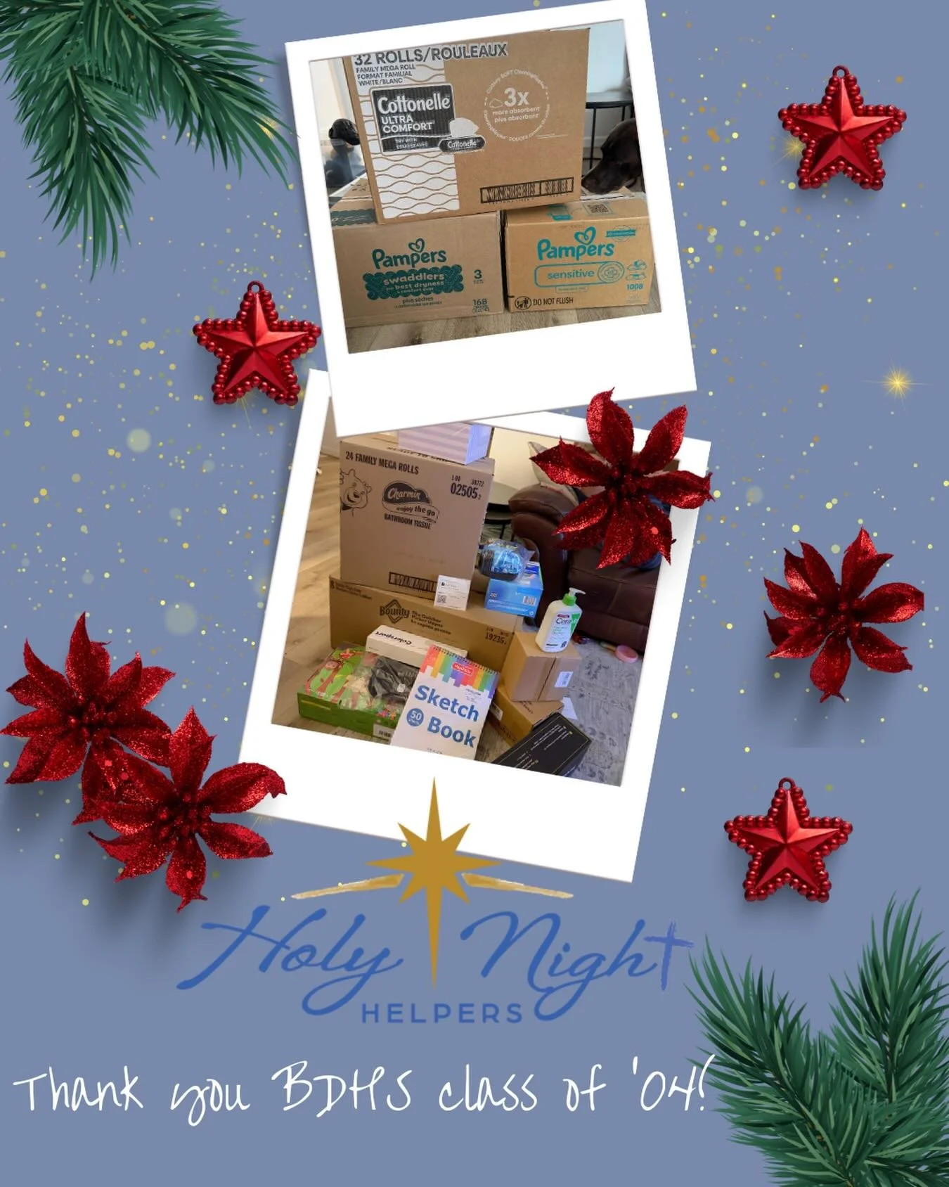 Thank you to the Bishop Dwenger Class of 2004 for purchasing so many items off our wishlist! We will be delivering them to the families this weekend and I know they will be so grateful for these items. Thank you so much for your help! 💙#bishopdwenge