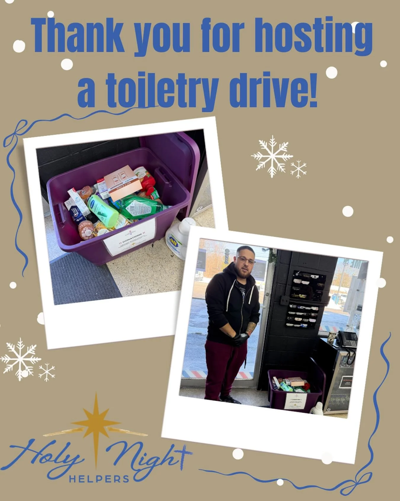 @elreystudios_ hosted a toiletry drive for our families in need and wow &mdash; the outcome was incredible! I kept finding more and more items in the bin. Thank you for helping us support our families, and a huge thank you to all the clients and staf