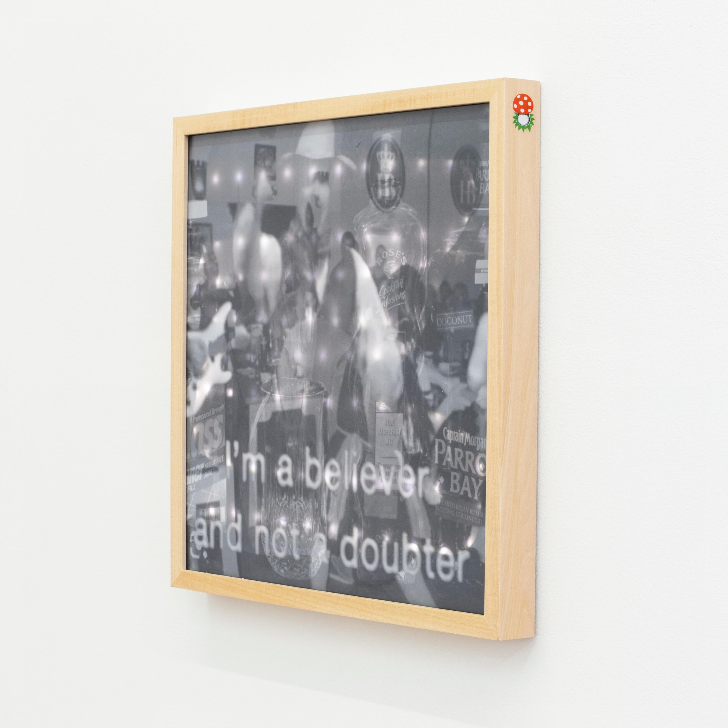 @melanieurban_  in der vergangenen Ausstellung &laquo;Cut the Mustard International 2024&raquo;

Alles in Butter pt II, 2024
inkjet print, 40x40cm, Nicodemus Medley sung by Ken Blount, LED strips, mushroom stickers

Kuration: @gasthaus_kitchenlab @ja