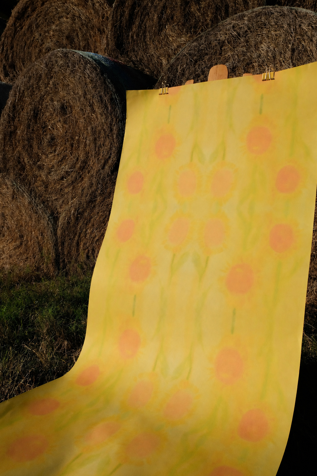 Soft Sunflowers yellow sunflower wallpaper by Grace Mattingly for Maison Lenoble