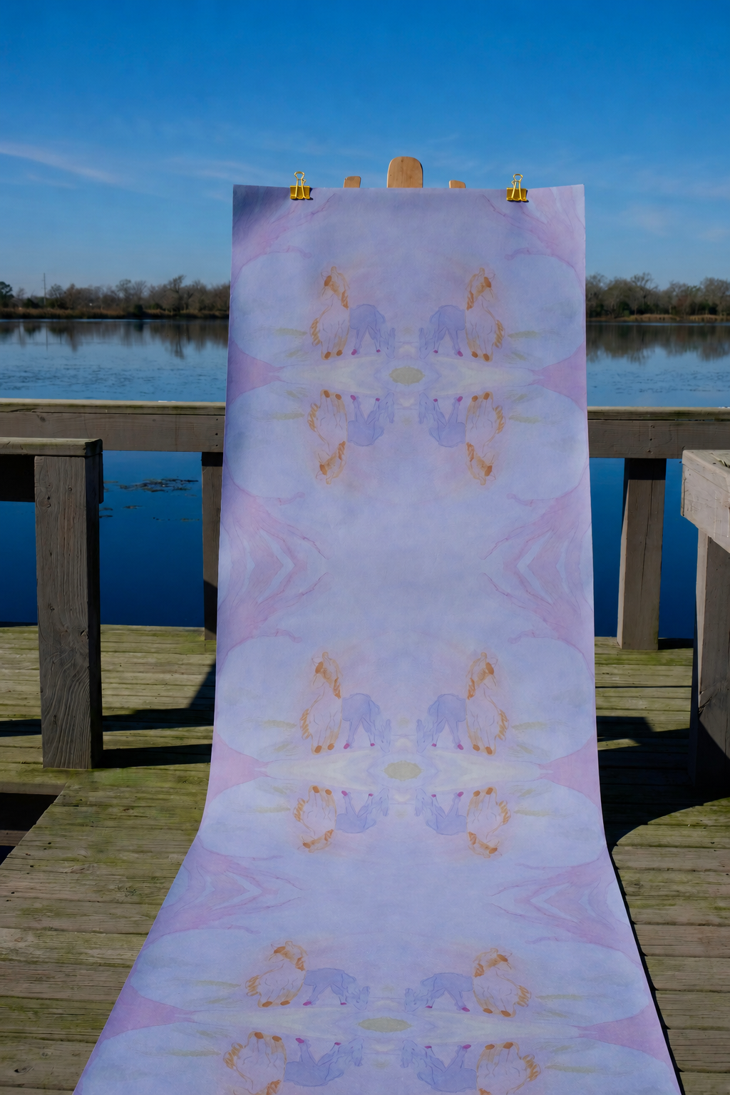 Dusk Landscape artistic horse wallpaper by Grace Mattingly for Maison Lenoble