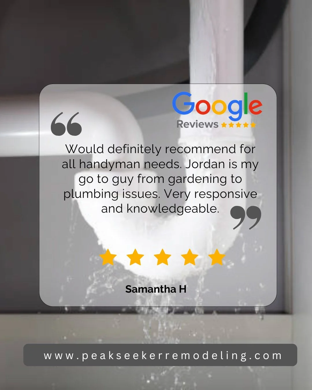 Got a leaky faucet or creaky floor? Give us a ring today....your home will thank you!

Need a hand with repairs? Call now to get on our schedule. 

Ready to fully upgrade your space? Our remodel team just a quick call away!

🛠 Peakseeker Remodeling 