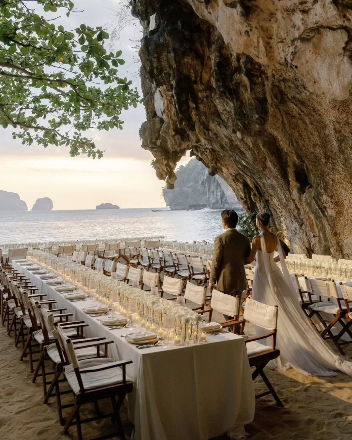 Sunset, Sand, and Something Surreal

A candlelit dinner in a secluded oceanfront cave. Sunset as the backdrop, feet in the sand, and a setting that felt more like a dream than a wedding. For Alex and Jenny, it wasn&rsquo;t just about the two of them&