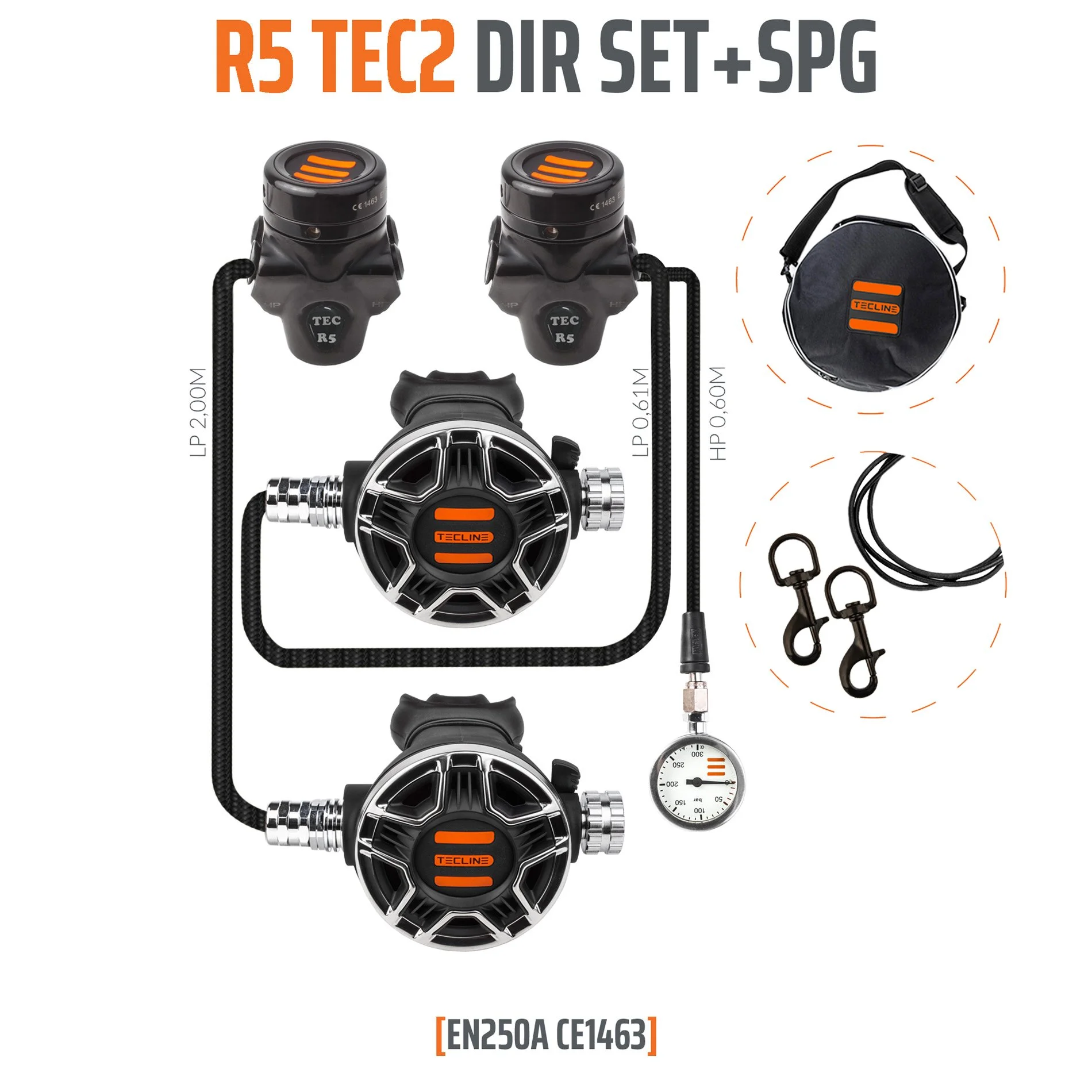 Tecline R5 TEC2 DIR Regulator Set with SPG