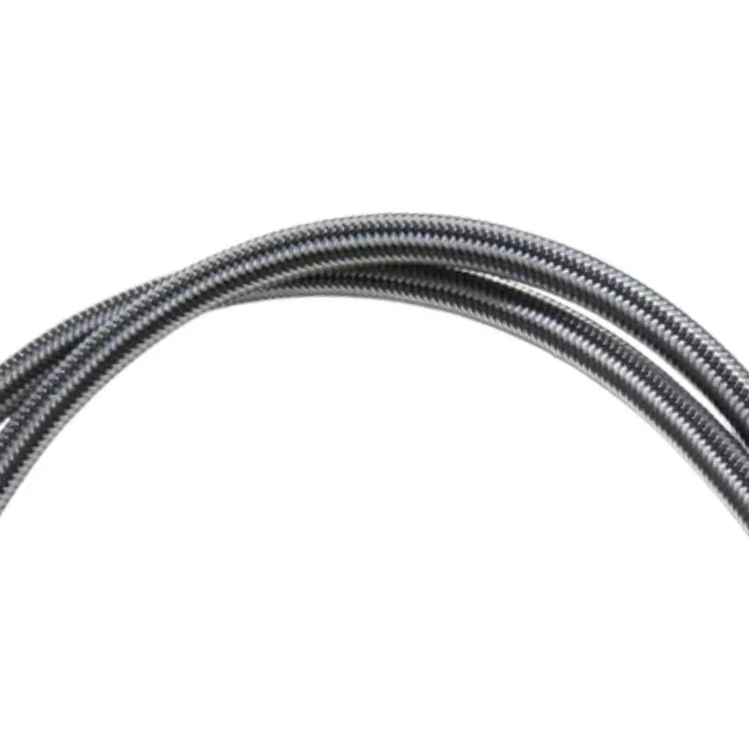 Close-up of the braided outer covering of a Miflex diving hose