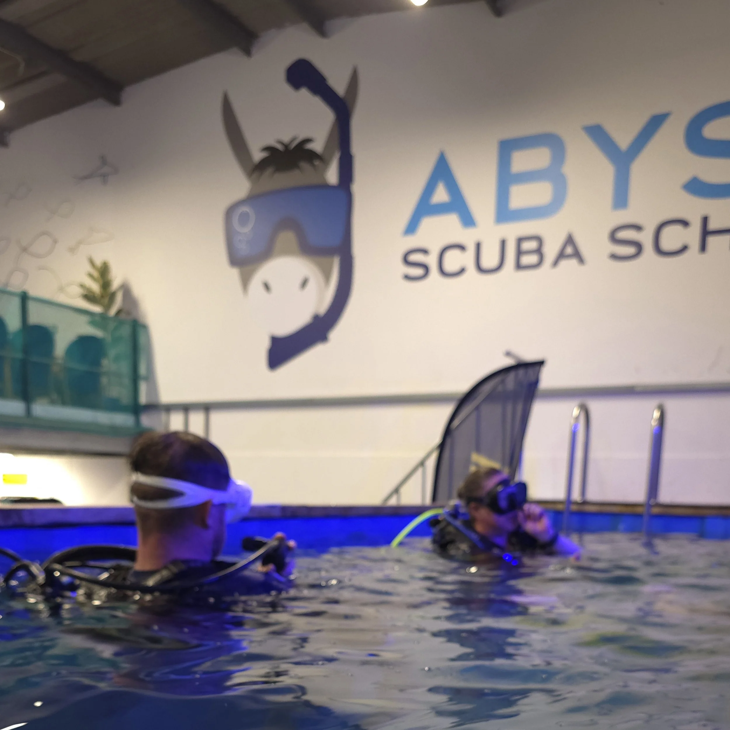 in the pool at abyss uk
