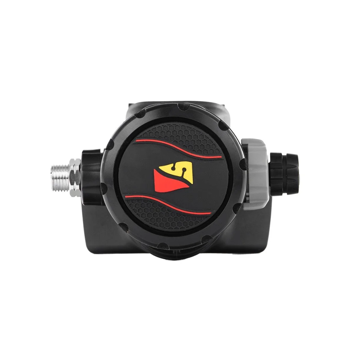 Dive Rite XT2 black second-stage regulator with right-hand hose entry
