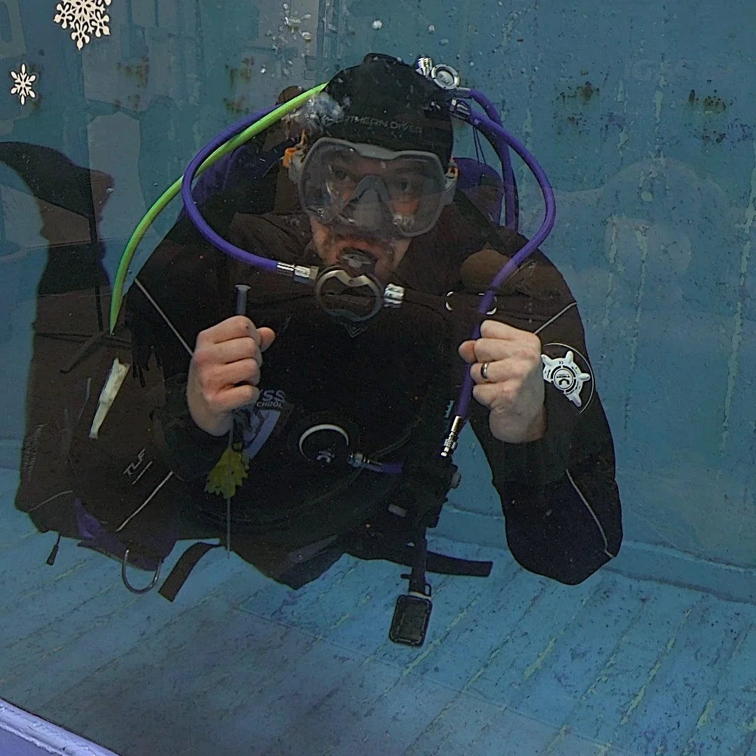 diving in the pool