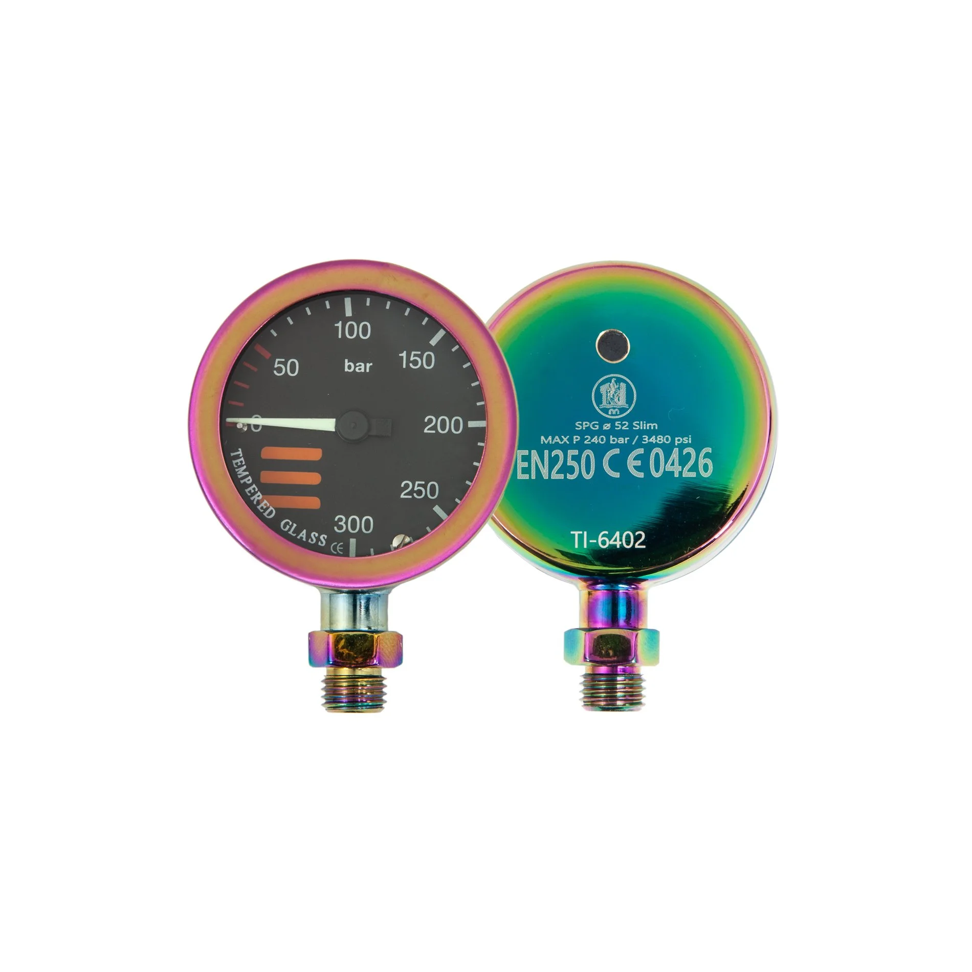Tecline 52 mm Metal Pressure Gauge – Colour Options