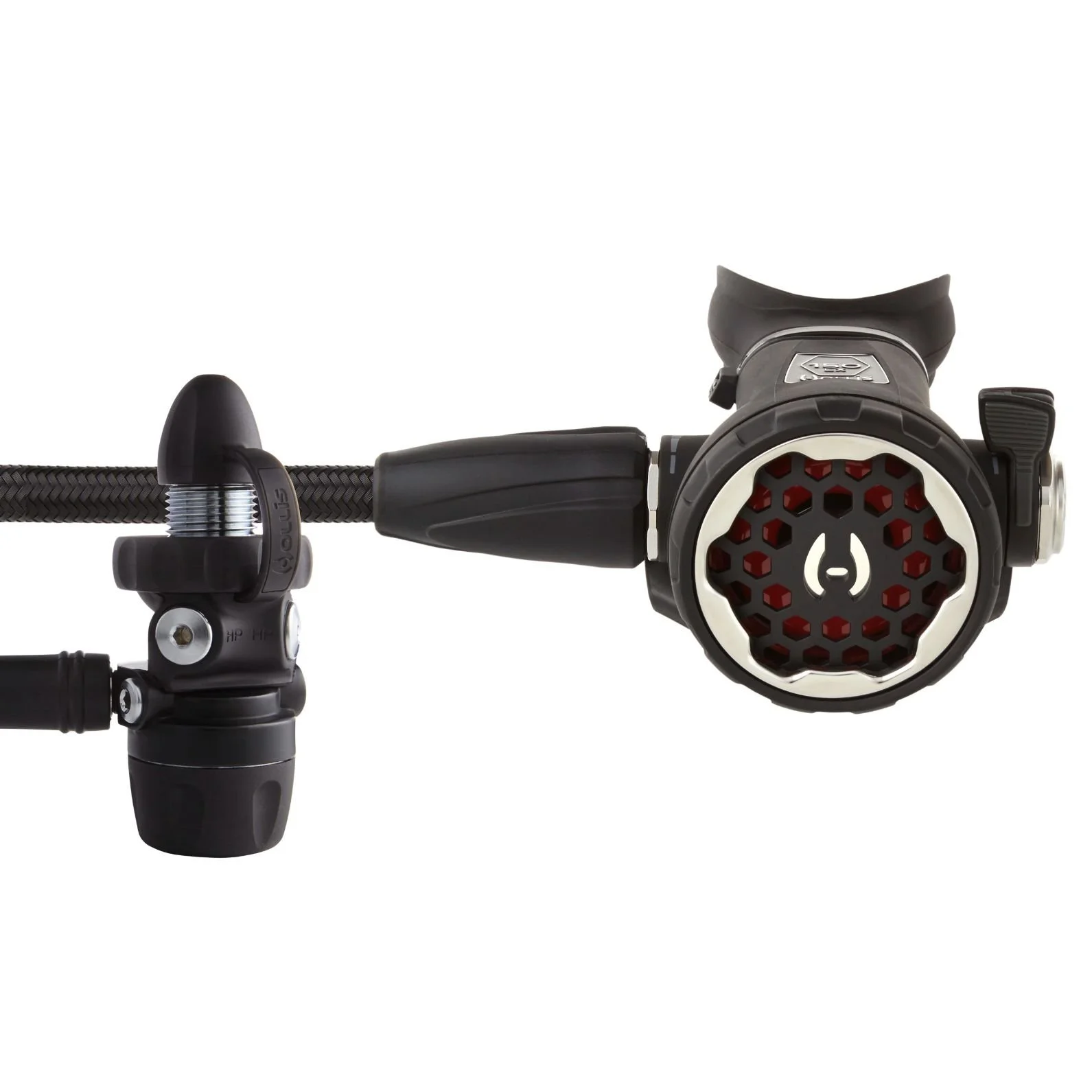 Hollis 150LX second stage with DC7 DIN first stage and Miflex braided hose