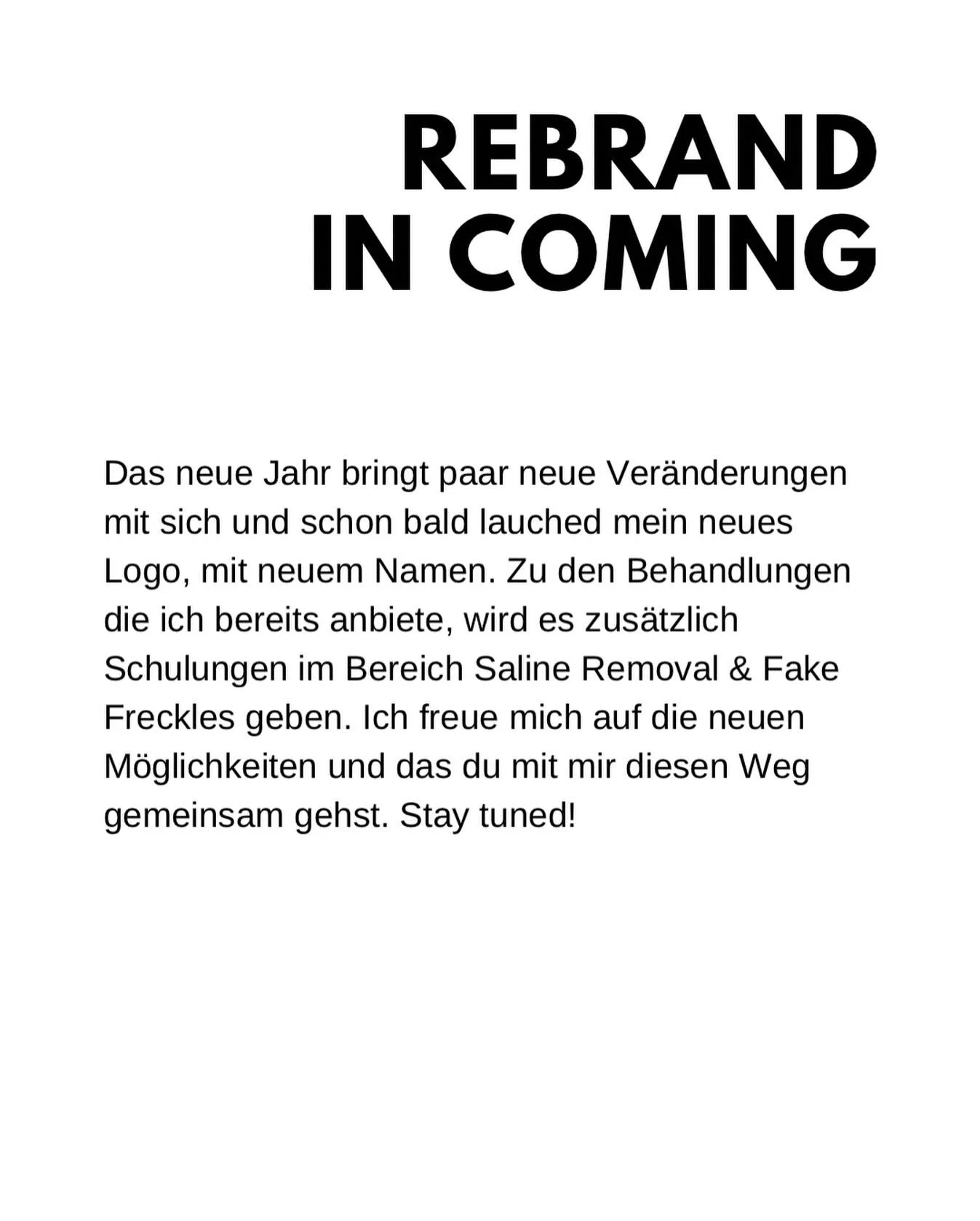 Neues Jahr, neues Kapitel&hellip; ✨

Aus Homies Lovers Friends. Studio wird schon ganz bald etwas Neues.
Neuer Name. Neues Logo. Noch klarere Vision. 🤍

Was bleibt?
Meine Leidenschaft f&uuml;r &auml;sthetische Behandlungen, Pr&auml;zision und Nat&uu