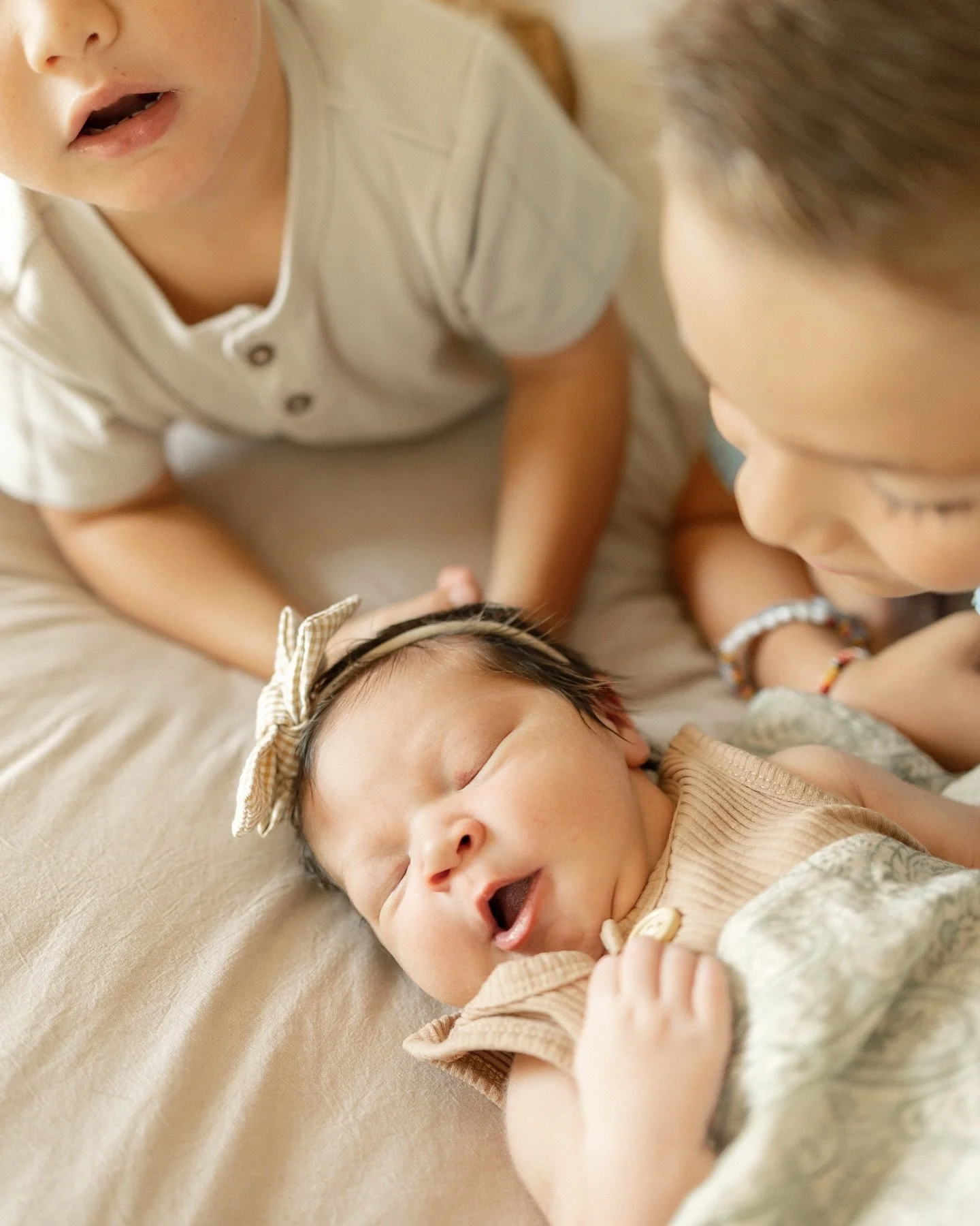 esme wren &mdash; jul 2025
.
the beams at home as a family of 6, in the very room esme arrived earth side just 4 days before 🥹
.
film photos coming soon 🎞️