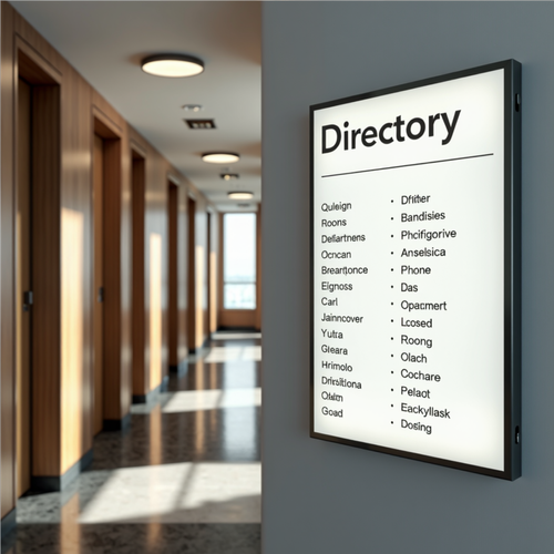 Corporate directory and wayfinding signage Phoenix