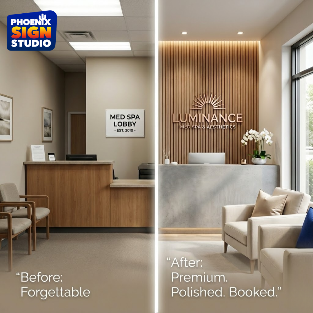 How Modern Lobby Signs Are Helping Phoenix Med Spas and Dental Offices Book More Patients