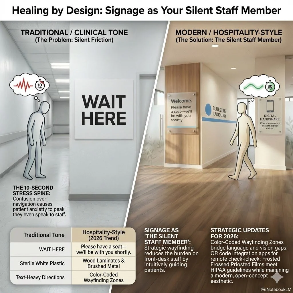 The Silent Staff Member: How Strategic Signage Reduces Patient Anxiety