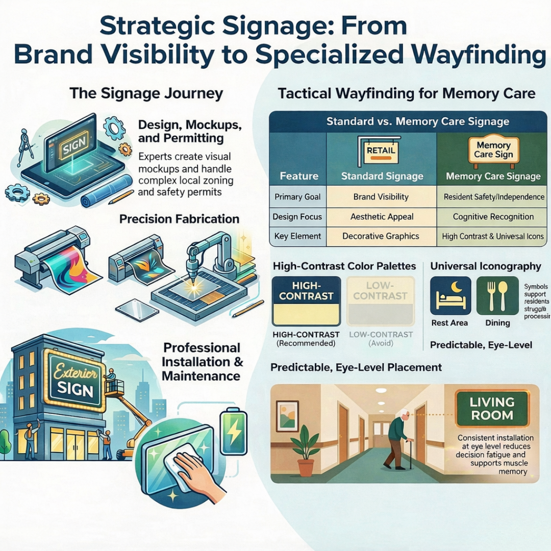Wayfinding vs. Wandering: Signage for Memory Care