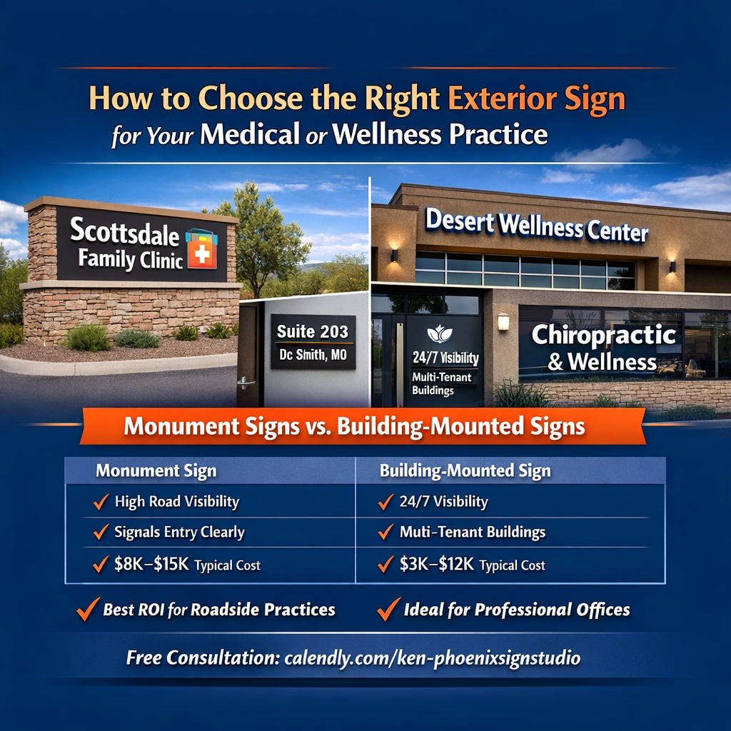 How to Choose the Right Exterior Sign for Your Medical or Wellness Practice