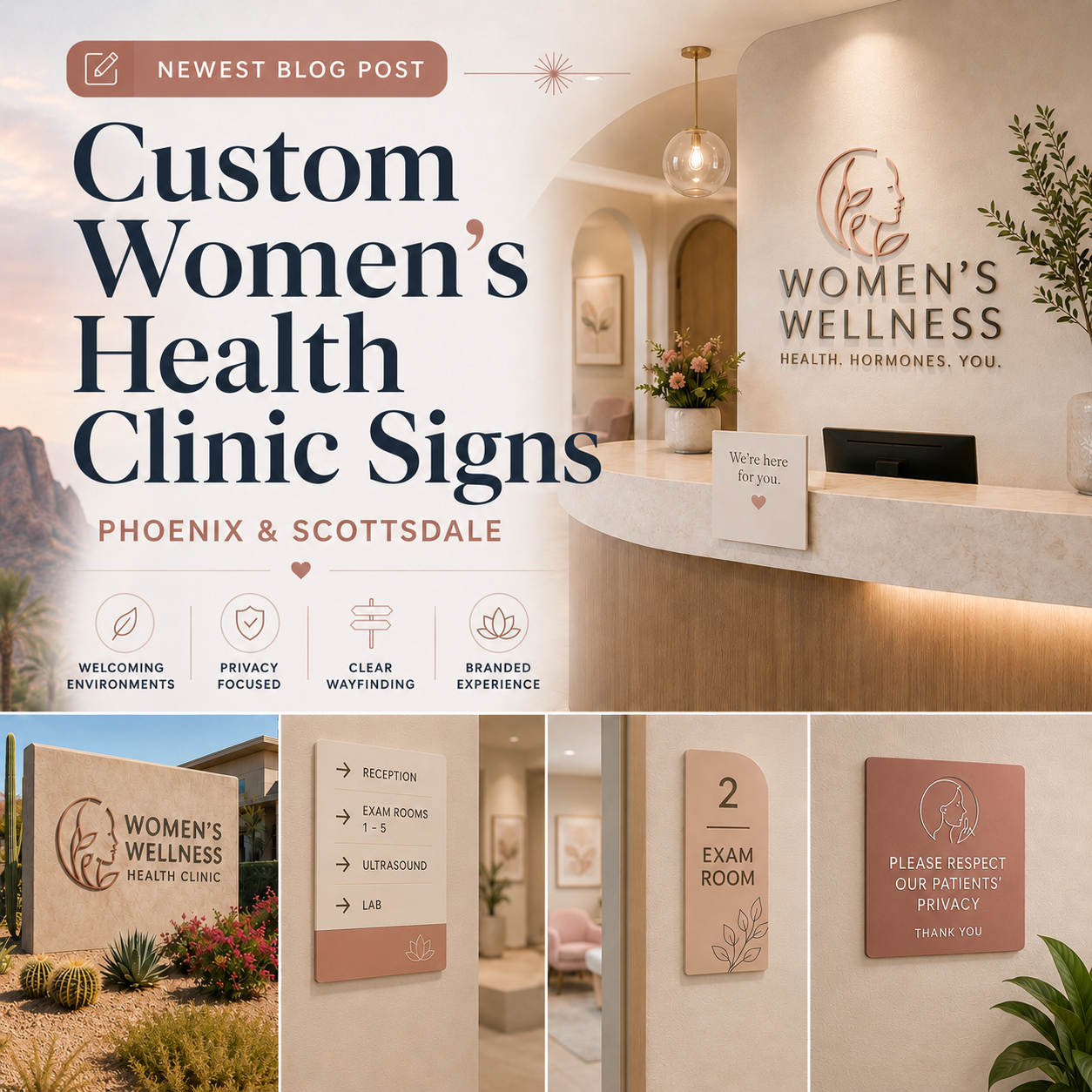 Custom Women’s Health Clinic Signs in Phoenix and Scottsdale