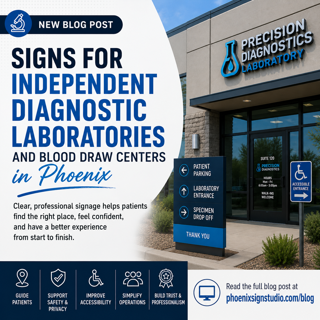 Signs for Independent Diagnostic Laboratories and Blood Draw Centers in Phoenix