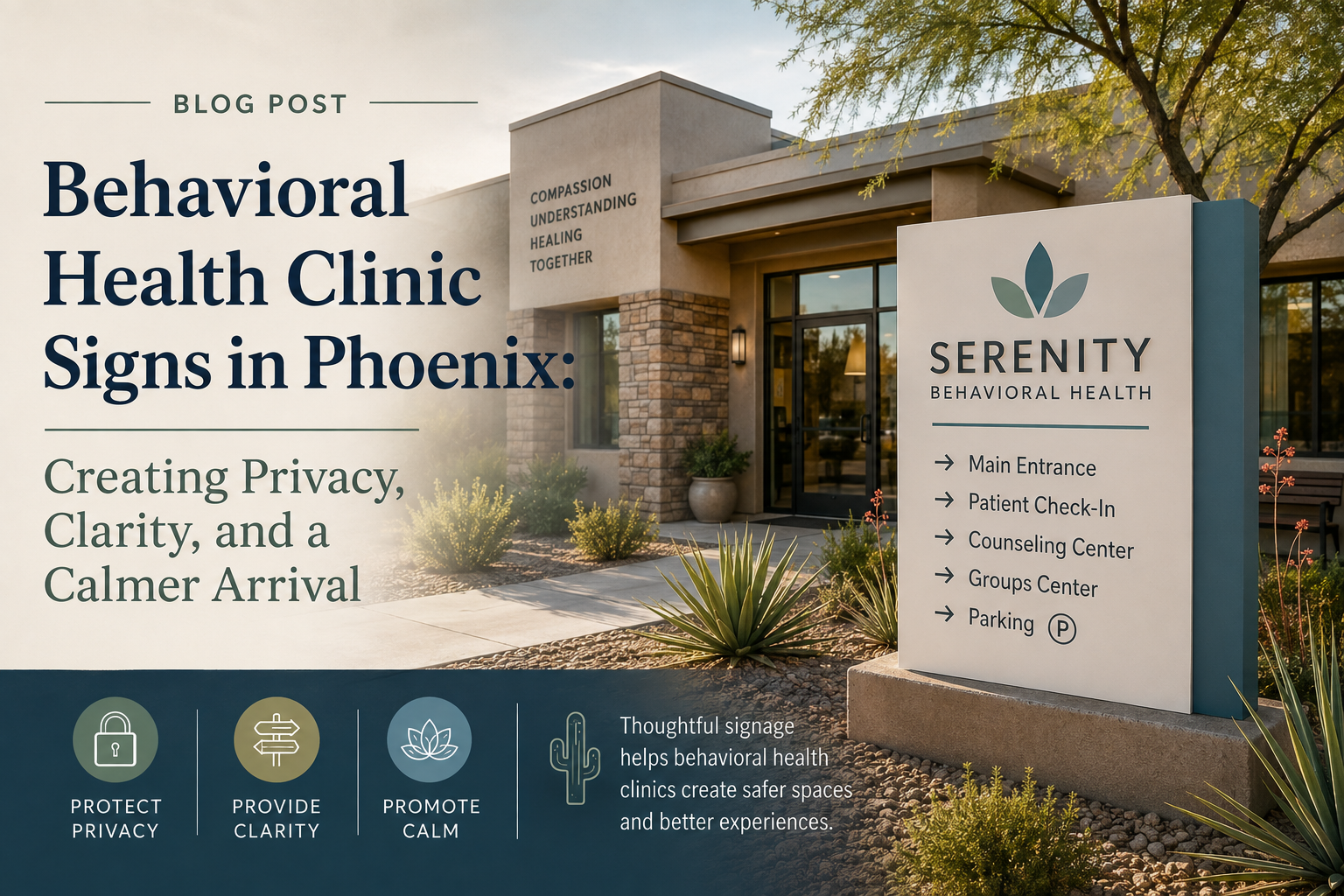 Behavioral Health Clinic Signs in Phoenix: Creating Privacy, Clarity, and a Calmer Arrival