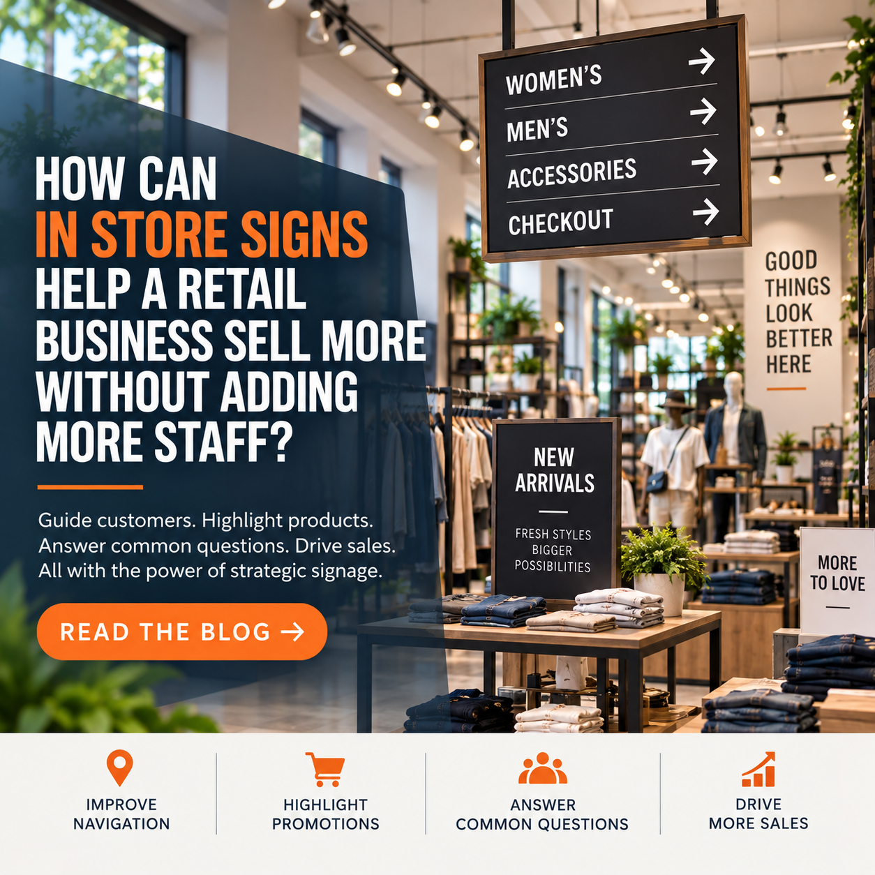 How Can In Store Signs Help a Retail Business Sell More Without Adding More Staff?