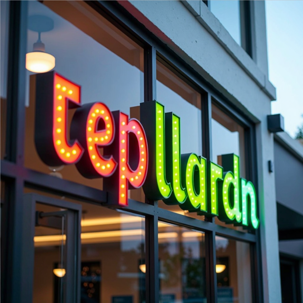 Dual color illuminated channel letter signs