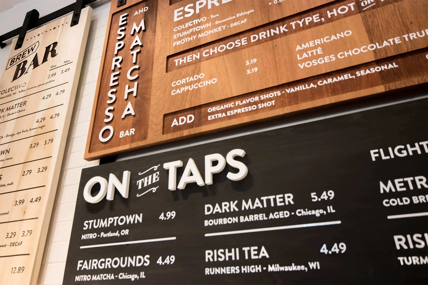 Custom restaurant menu boards and channel letter signs in Scottsdale, Arizona
