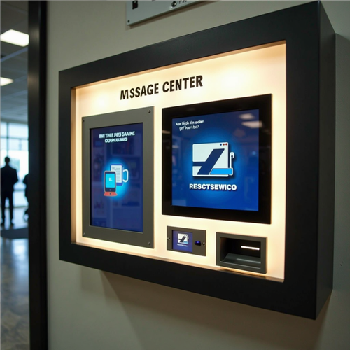 Digital display integrated into a bank monument sign