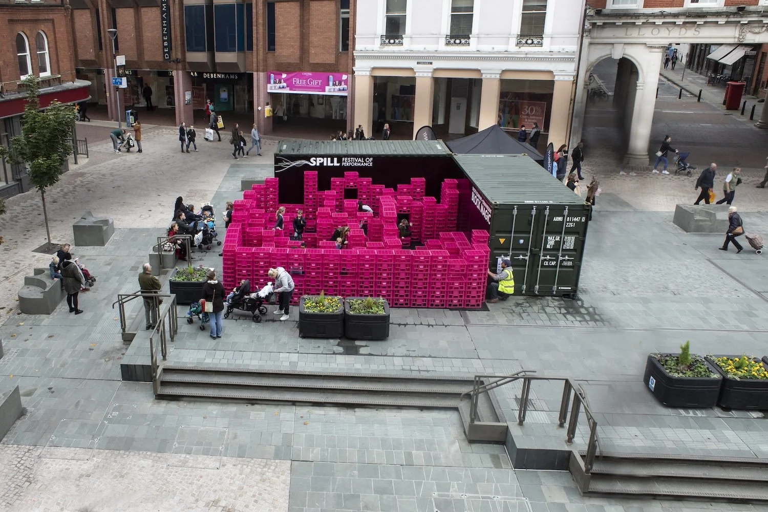    Block Magic      (2018) Cornhill (half-term, 2019), photo by Gillian Allard