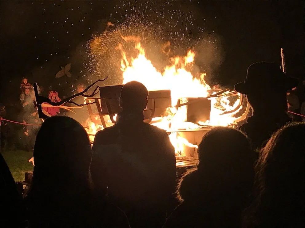 Pyre Parade   (2019) by The Rough Band. Photo by Merry Grey.
