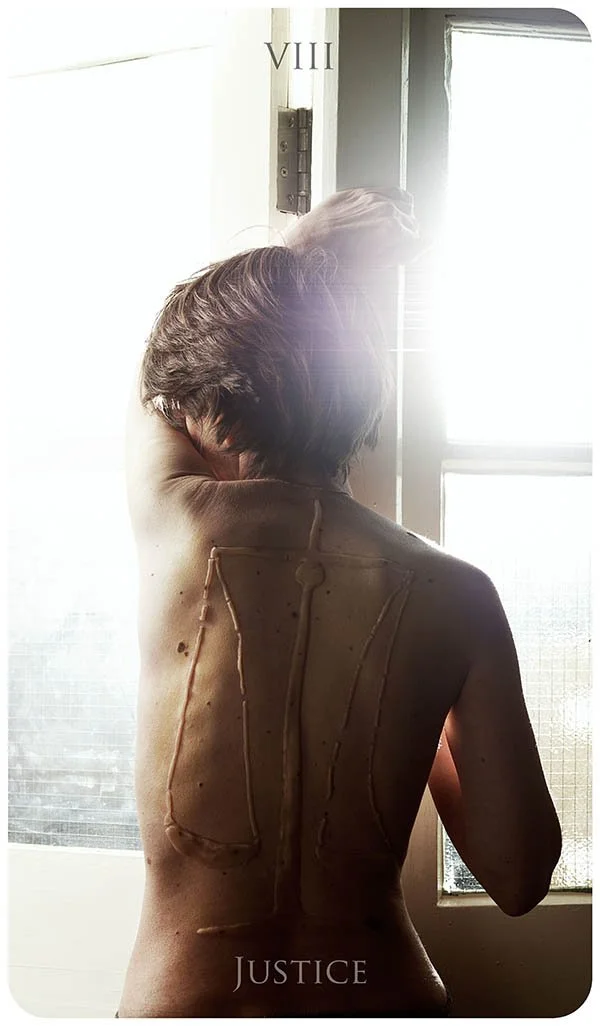 Lois Keidan, Justice,   SPILL Tarot   (2009), photo by Manuel Vason