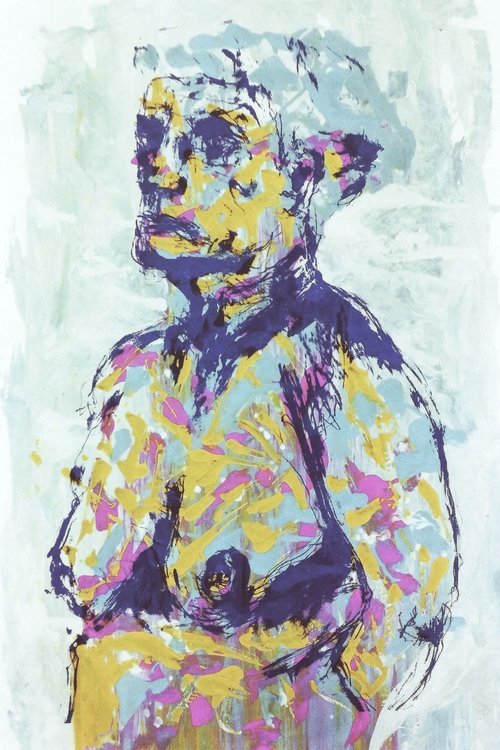 Life study (1990), screen print on paper