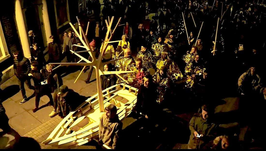   The Pyre Parade      (2018) by The Rough Band. Photo by Guido Mencari.