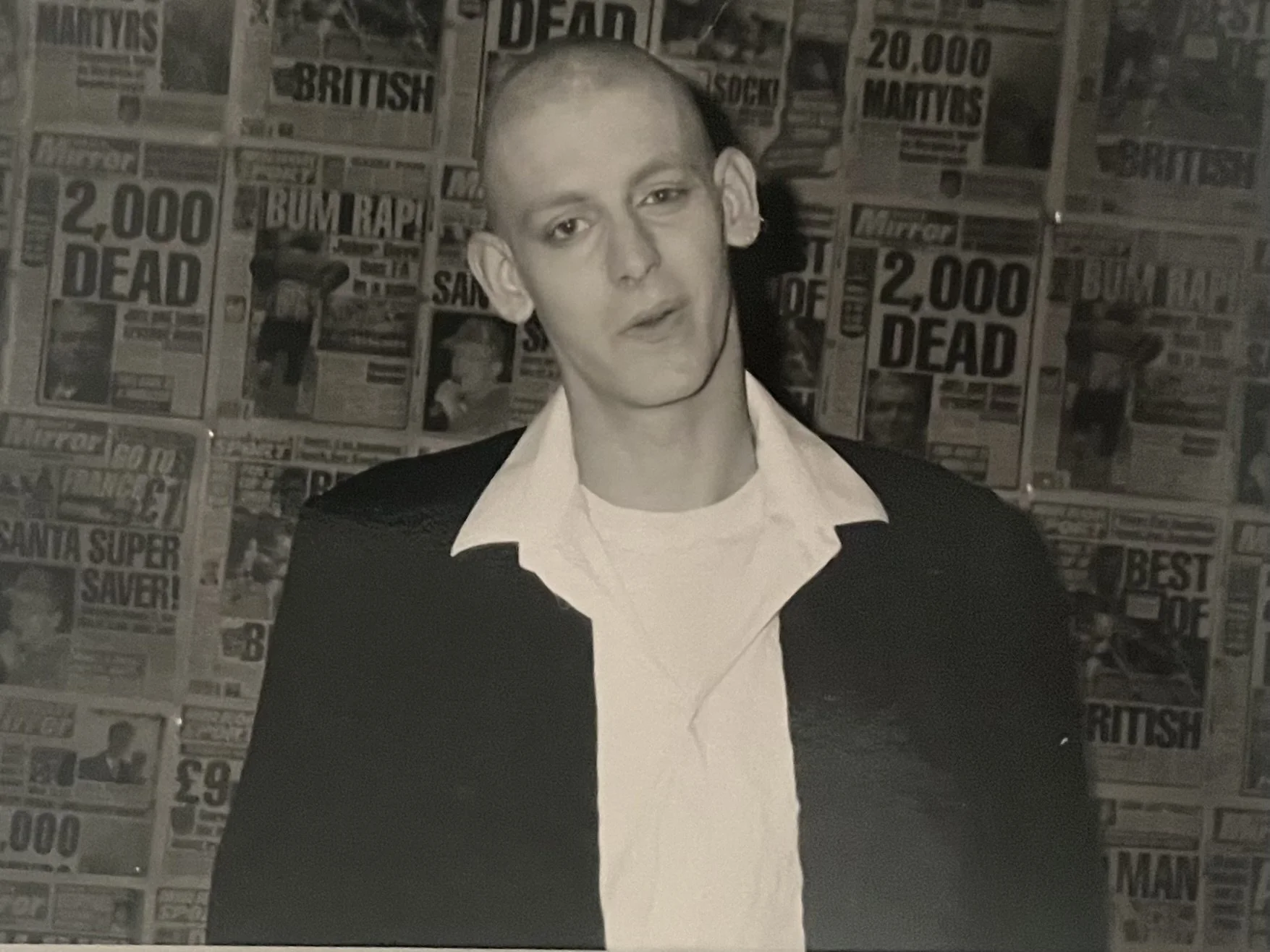 Pre-performance,   Lust     (1990). Photo by Rod Evans.